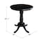 International Concepts Round 30 in Round Top Pedestal Table, 34.9 inH, Black, 30 W, 30 L, 35.1 in H, Wood, Black K46-30RT-6B - alternate 4